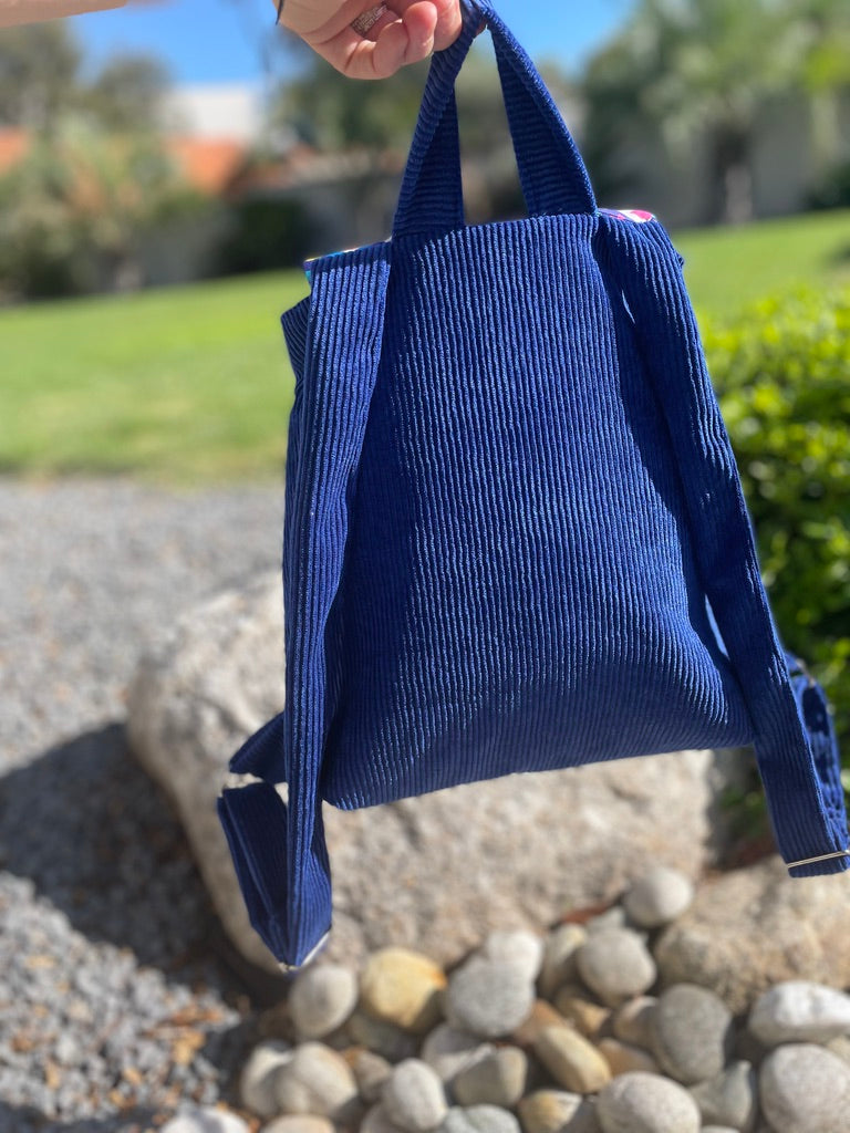 Cartable velours bleu PEPS